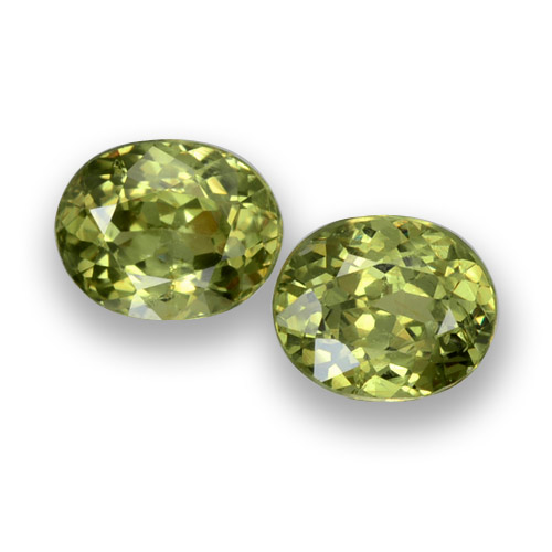 0.94 ct natürliche Warmes Grün Demantoider Granat-Edelsteine, Oval Schliff, VS