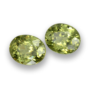 0.94 ct natürliche Warmes Grün Demantoider Granat-Edelsteine, Oval Schliff, VS