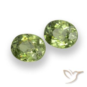 0.88 ct natürliche Helles Waldgrün Demantoider Granat-Edelsteine, Oval Schliff, VS