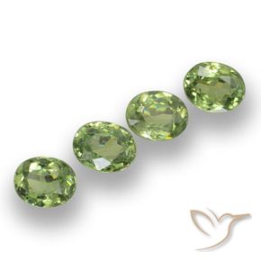 1.36 ct natürliche Warmes Grün Demantoider Granat-Edelsteine, Oval, VS