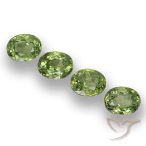 1.31 ct natürliche Warmes Grün Demantoider Granat-Edelsteine, Oval, VS
