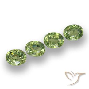 1.31 ct natürliche Warmes Grün Demantoider Granat-Edelsteine, Oval, VS