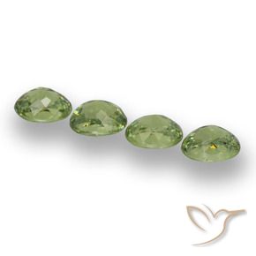 1.31 ct natürliche Warmes Grün Demantoider Granat-Edelsteine, Oval, VS