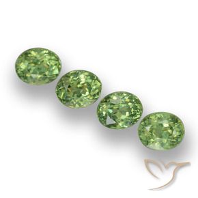 1.57 ct natürliche Warmes Grün Demantoider Granat-Edelsteine, Oval, VS