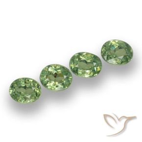 1.30 ct natürliche Helles Salbeigrün Demantoider Granat-Edelsteine, Oval, VS