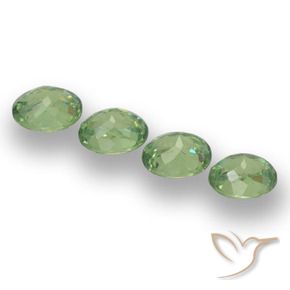 1.30 ct natürliche Helles Salbeigrün Demantoider Granat-Edelsteine, Oval, VS