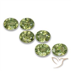 1.73 ct natürliche Olivgrün Demantoider Granat-Edelsteine, Oval, VS