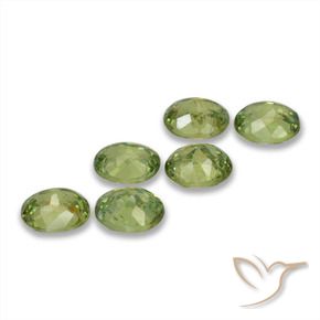 1.73 ct natürliche Olivgrün Demantoider Granat-Edelsteine, Oval, VS