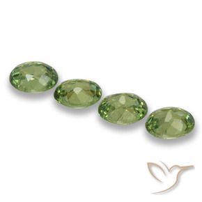1.14 ct natürliche Warmes Grün Demantoider Granat-Edelsteine, Oval, VS