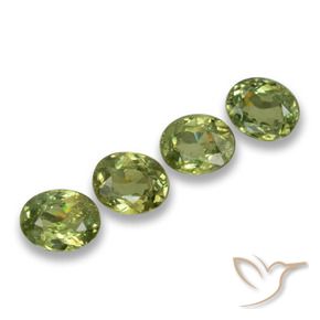 1.14 ct natürliche gelblich-grün Demantoider Granat-Edelsteine, Oval, VS
