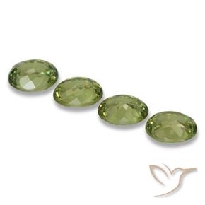 1.23 ct natürliche Olivgrün Demantoider Granat-Edelsteine, Oval, VS