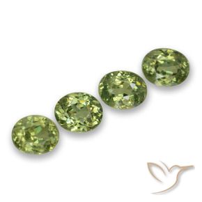 1.70 ct natürliche Helles Waldgrün Demantoider Granat-Edelsteine, Oval, VS