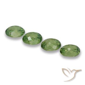 1.66 ct natürliche Warmes Grün Demantoider Granat-Edelsteine, Oval, VS