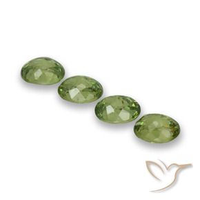 1.48 ct natürliche Warmes Grün Demantoider Granat-Edelsteine, Oval, VS