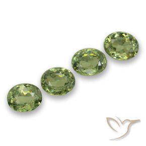 1.49 ct natürliche Warmes Grün Demantoider Granat-Edelsteine, Oval, VS