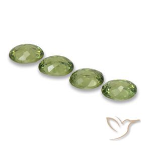 1.49 ct natürliche Warmes Grün Demantoider Granat-Edelsteine, Oval, VS