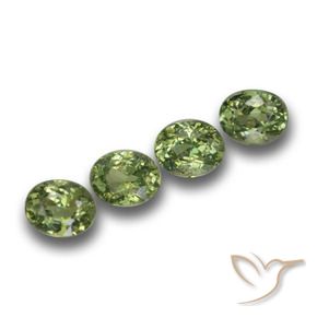 1.39 ct natürliche Warmes Grün Demantoider Granat-Edelsteine, Oval, VS