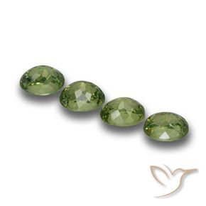 1.39 ct natürliche Warmes Grün Demantoider Granat-Edelsteine, Oval, VS