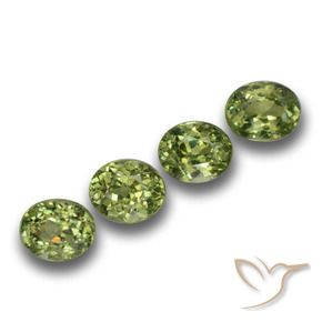 1.40 ct natürliche Helles Waldgrün Demantoider Granat-Edelsteine, Oval, VS