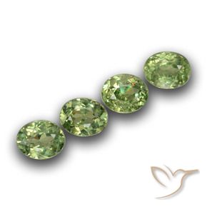 1.21 ct natürliche Mittelgrün Demantoider Granat-Edelsteine, Oval, VS
