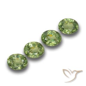 1.18 ct natürliche Warmes Grün Demantoider Granat-Edelsteine, Oval, VVS-VS