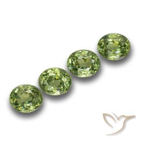 1.37 ct natürliche Warmes Grün Demantoider Granat-Edelsteine, Oval, VS