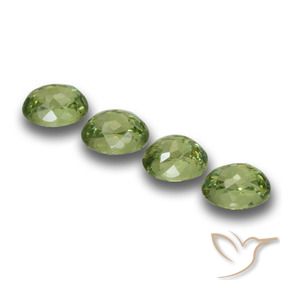 1.37 ct natürliche Warmes Grün Demantoider Granat-Edelsteine, Oval, VS