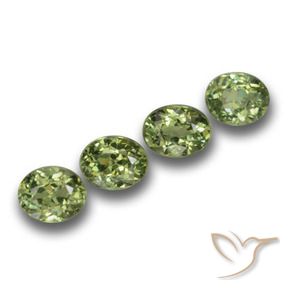 1.32 ct natürliche Helles Waldgrün Demantoider Granat-Edelsteine, Oval, VS