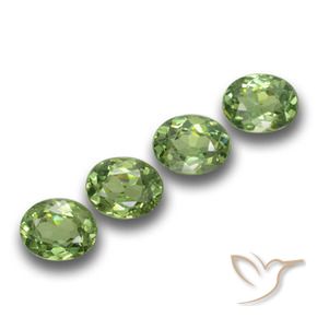 1.24 ct natürliche Mittelgrün Demantoider Granat-Edelsteine, Oval, VVS-VS