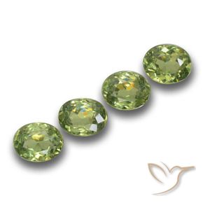 1.27 ct natürliche hellgrün Demantoider Granat-Edelsteine, Oval, VS