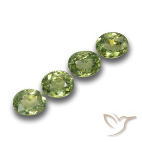 1.12 ct natürliche Warmes Grün Demantoider Granat-Edelsteine, Oval, VS