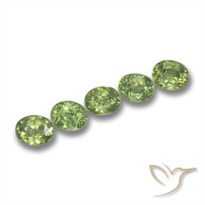 1.77 ct natürliche Warmes Grün Demantoider Granat-Edelsteine, Oval, VS