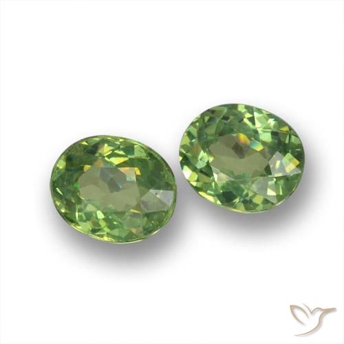 0.88 ct natürliche Mittelgrün Demantoider Granat-Edelsteine, Oval, VS