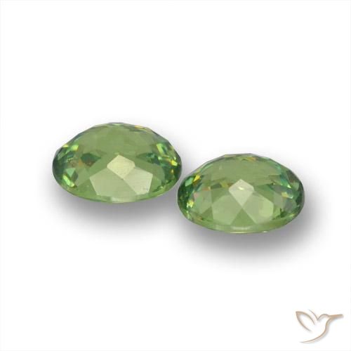 0.88 ct natürliche Mittelgrün Demantoider Granat-Edelsteine, Oval, VS