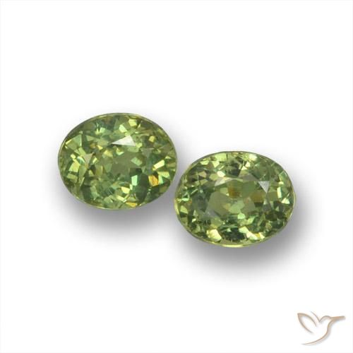 0.80 ct natürliche Mittelgrün Demantoider Granat-Edelsteine, Oval, VS
