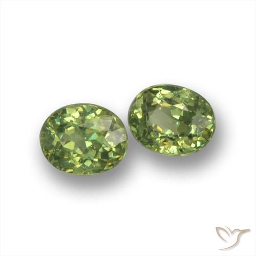 0.80 ct natürliche Mittelgrün Demantoider Granat-Edelsteine, Oval, VS