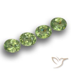 1.52 ct natürliche Warmes Grün Demantoider Granat-Edelsteine, Oval, VS