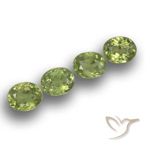 1.46 ct natürliche Mittelgrün Demantoider Granat-Edelsteine, Oval, VS