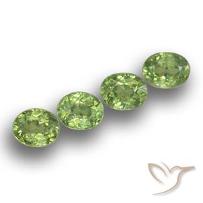 1.40 ct natürliche Mittelgrün Demantoider Granat-Edelsteine, Oval, VS