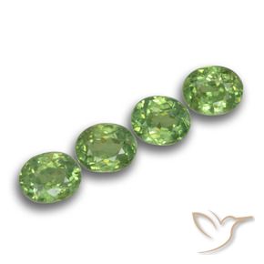 1.48 ct natürliche Warmes Grün Demantoider Granat-Edelsteine, Oval, VS