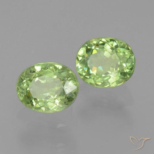 0.81 ct natürliche Warmes Grün Demantoider Granat-Edelsteine, Oval, VS-SI