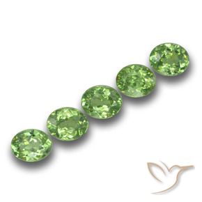 1.74 ct natürliche Warmes Grün Demantoider Granat-Edelsteine, Oval, VS