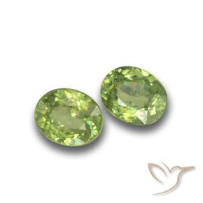 0.90 ct natürliche Mittelgrün Demantoider Granat-Edelsteine, Oval, VS