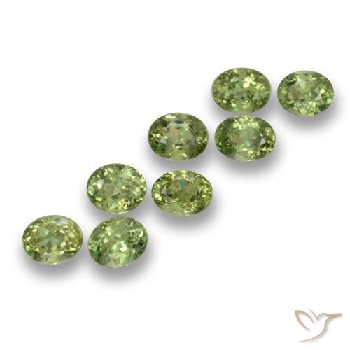 2.60 ct natürliche Warmes Grün Demantoider Granat-Edelsteine, Oval, VS