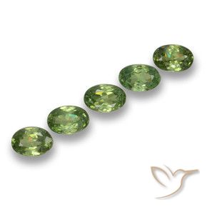 1.53 ct natürliche Warmes Grün Demantoider Granat-Edelsteine, Oval, VS
