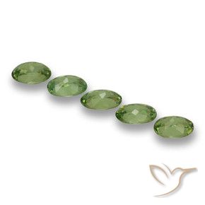 1.53 ct natürliche Warmes Grün Demantoider Granat-Edelsteine, Oval, VS