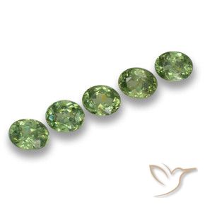 1.27 ct natürliche Mittelgrün Demantoider Granat-Edelsteine, Oval, VS