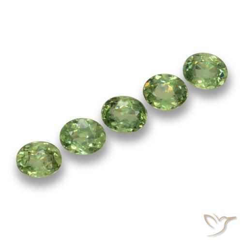 1.49 ct natürliche Warmes Grün Demantoider Granat-Edelsteine, Oval, VS