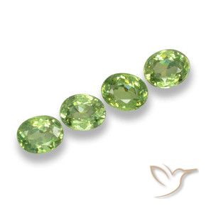 1.08 ct natürliche Warmes Grün Demantoider Granat-Edelsteine, Oval, VS
