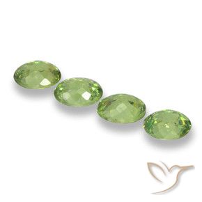 1.51 ct natürliche gelb-grün Demantoider Granat-Edelsteine, Oval, VS